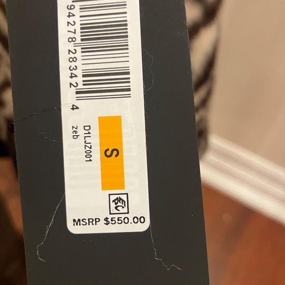 Dark Brown and Off-White Animal Print Faux Fur Coat - Picture 5 of 5